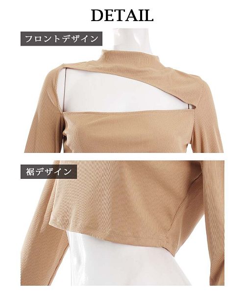 ボムシェル bombshell 半袖カットソー カットソー 長袖 カッティング ボトルネック カットアウト へそ出し お腹出し ショート丈 インポート ストリートファッション Bbomb