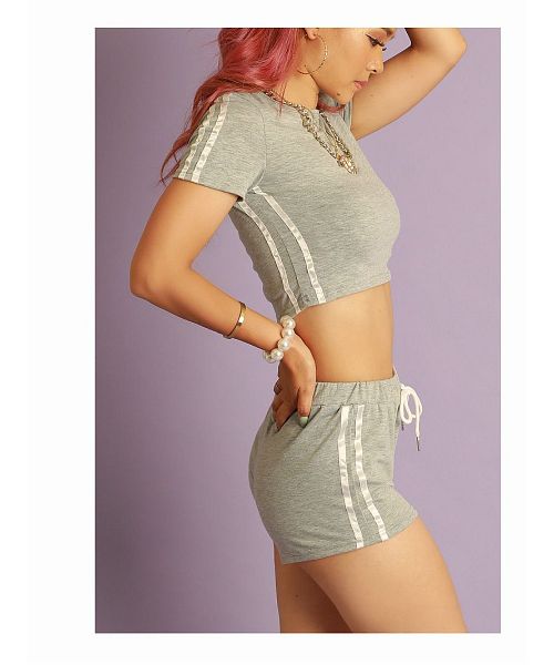 ボムシェル bombshell セットアップ セットアップ スポーティ ラインパンツ サイドライン スポーツウェア 半袖 ショートパンツ トレーニングウェア カジュアル 2点セット bombs