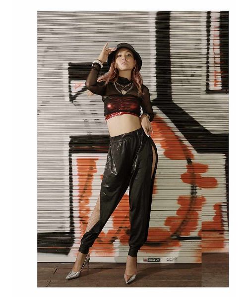 ボムシェル bombshell トップス シースルー メッシュ トップス ハイネック 黒 長袖 sexy ダンサー衣装 フェスコーデ プチプラ bombshell