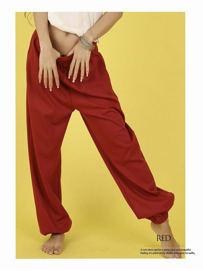 ボムシェル bombshell スウェット スウェットパンツ ダンスパンツ ダボパン HIPHOP ダンス 練習着 レッスン着 カラーパンツ 衣装 薄手 bombshell