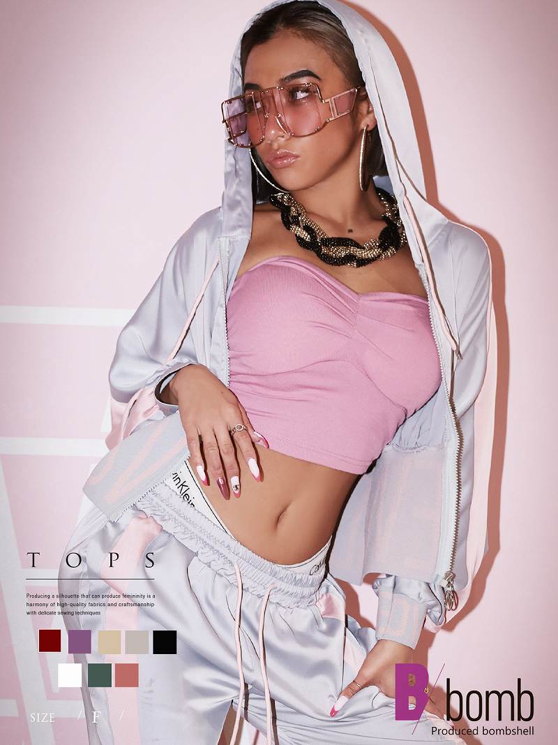 ボムシェル bombshell ブラトップ・チューブトップ・ベアトップ インナー ベアトップ ブラトップ チューブトップ カラバリ豊富 無地 パッド付き ストレッチ シンプル トップス bom