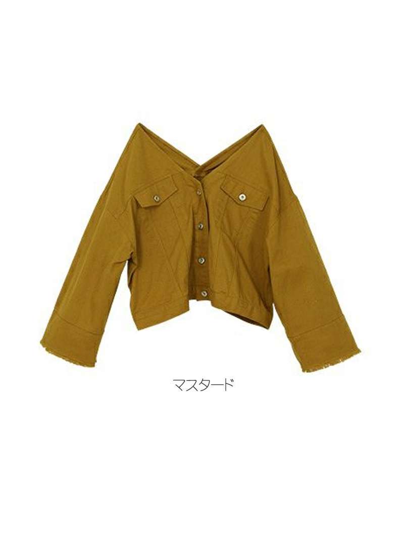 ボムシェル bombshell ジャケット・ブルゾン 肩落とし ノーカラージャケット アウター ジャケット レディース シンプル ライトアウター カラージャケット ダンス 衣装 Bbomb