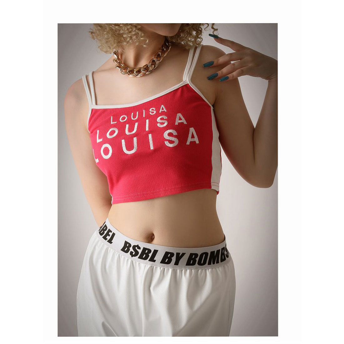 ボムシェル bombshell キャミソール・タンクトップ キャミソール インナー スポーティー ネオンカラー ストレッチ ショート丈 へそ出し 海外 韓国ファッション トップス Bbomb (ミント) ミント