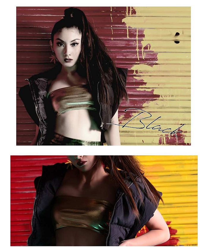 ボムシェル bombshell アウター アウター ダウンベスト 中綿 ネオンカラー ショート ボリューム ガールズ HIPHOP フード付き オープンサイド bombshell (ピンク) ピンク