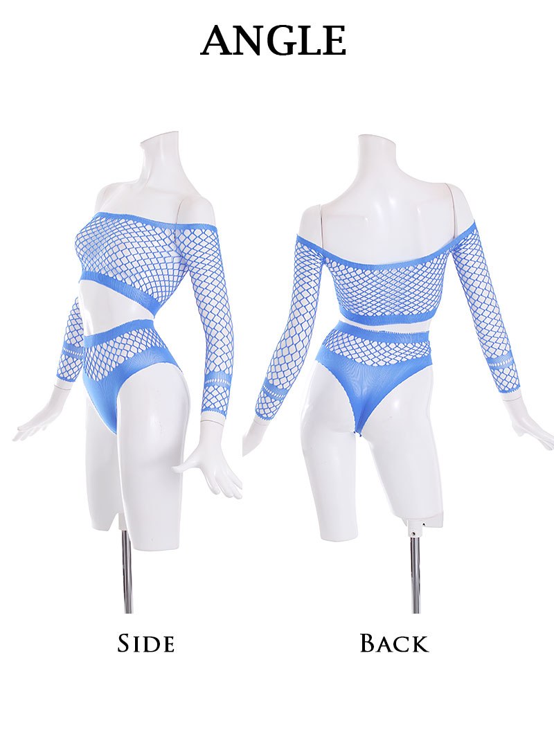 ボムシェル bombshell セットアップ セクシー シースルー メッシュ セットアップ ダンサー衣装 ビキニ エロい ストレッチ 派手 ダンス衣装 bombshell (ブラック) ブラック