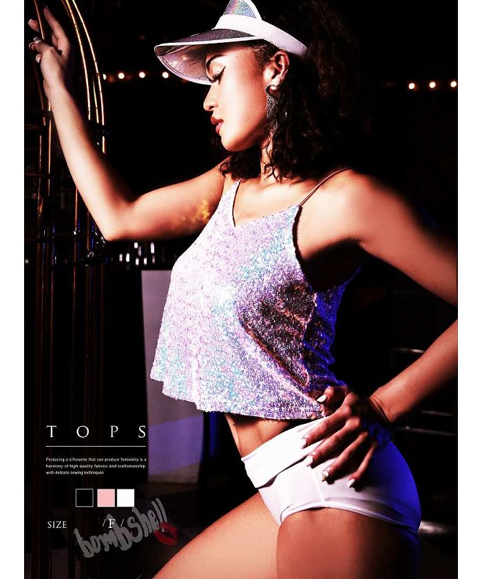 Bombshell bombshell camisole tank top sequin glittery camisole sexy dance costume top sparkling club stage costume dancer bombshell