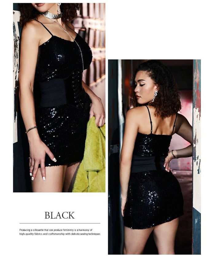 ボムシェル bombshell ワンピース ギラギラ ブラック スパンコール ミニワンピース タイト ダンス衣装 ショーダンス キラキラ 舞台衣装 派手 bombshell