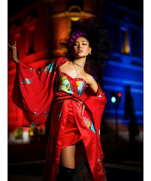 Bombshell, Japanese-style kimono dress, Japanese-style dress, setup, t
