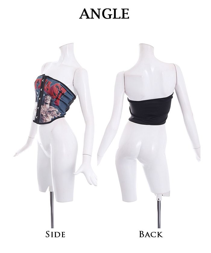 ボムシェル bombshell ブラトップ・チューブトップ・ベアトップ ロック コルセット チューブトップ 派手 セクシー ビスチェ 海外 ダンサー 個性派 インポート Bbomb