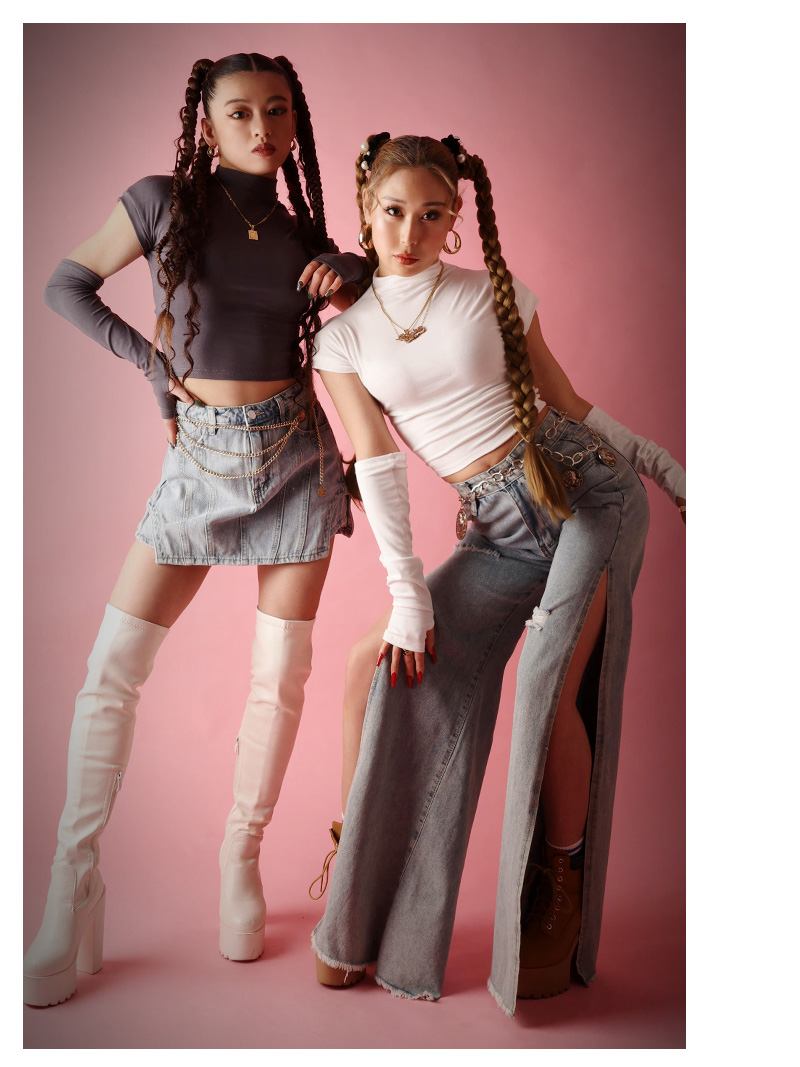 ボムシェル bombshell 長袖カットソー 無地 アームウォーマー付き バックカット 半袖 Tシャツ 背中見せ セクシー カットソー 無地インポート ちびT Bbomb