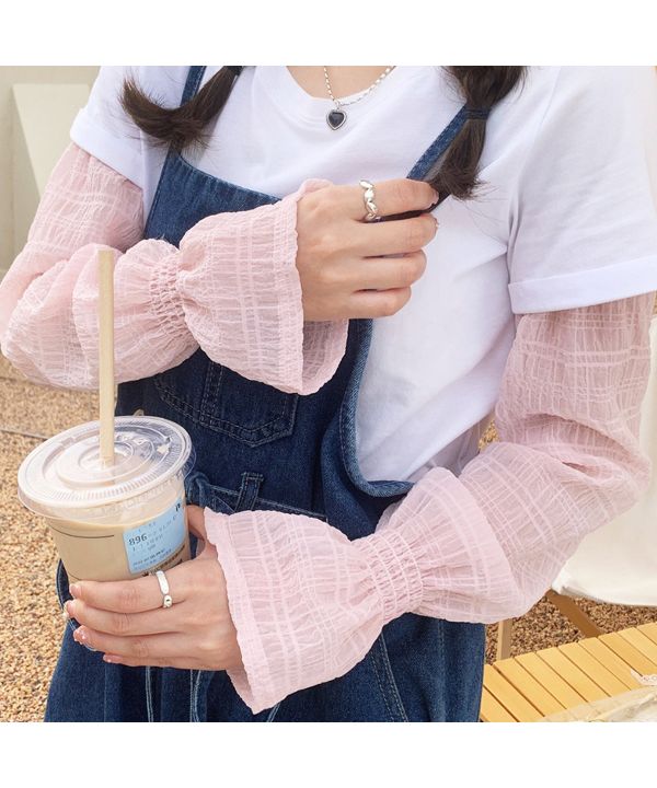 Ad Thie Sheer Check Volume Arm Cover