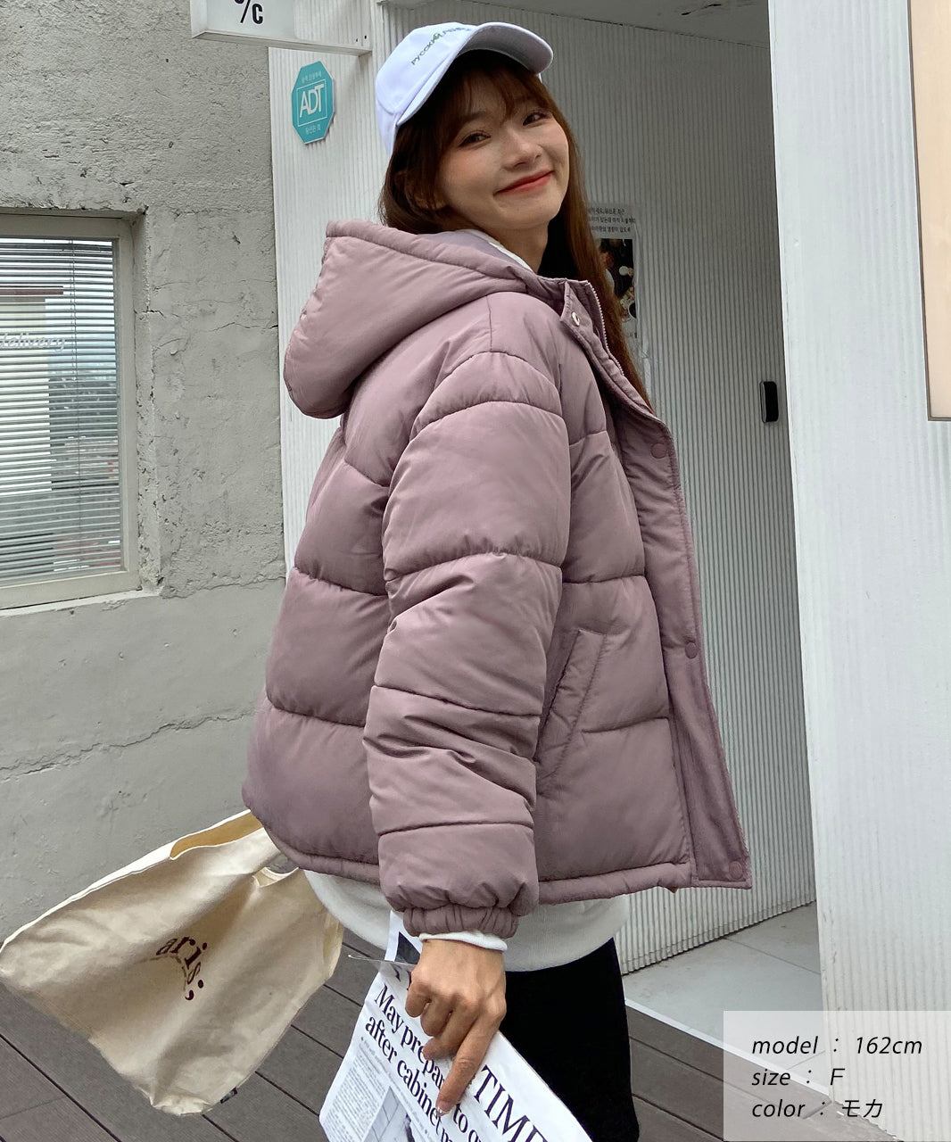 アドティエ ad thie フード付きエコダウンブルゾン