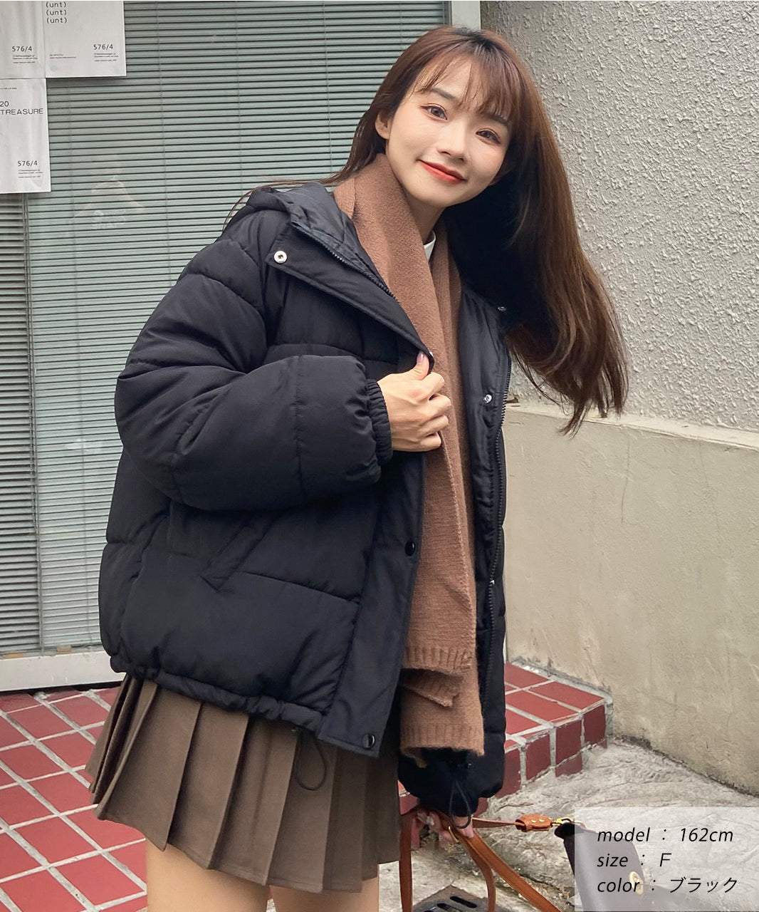 アドティエ ad thie フード付きエコダウンブルゾン