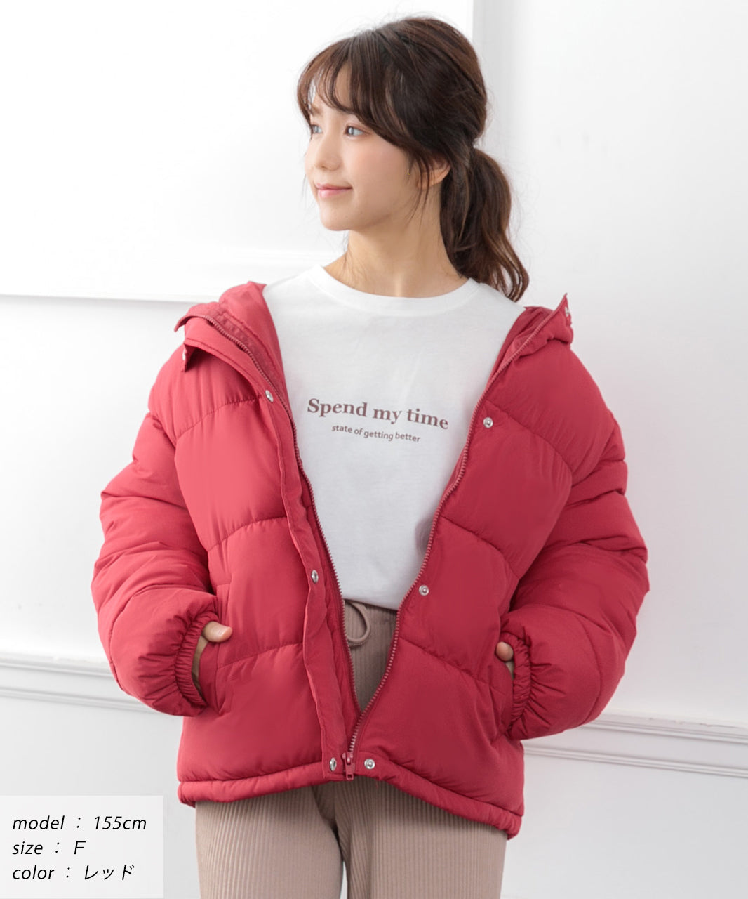 アドティエ ad thie フード付きエコダウンブルゾン