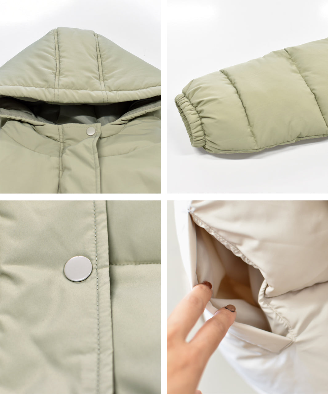 アドティエ ad thie フード付きエコダウンブルゾン