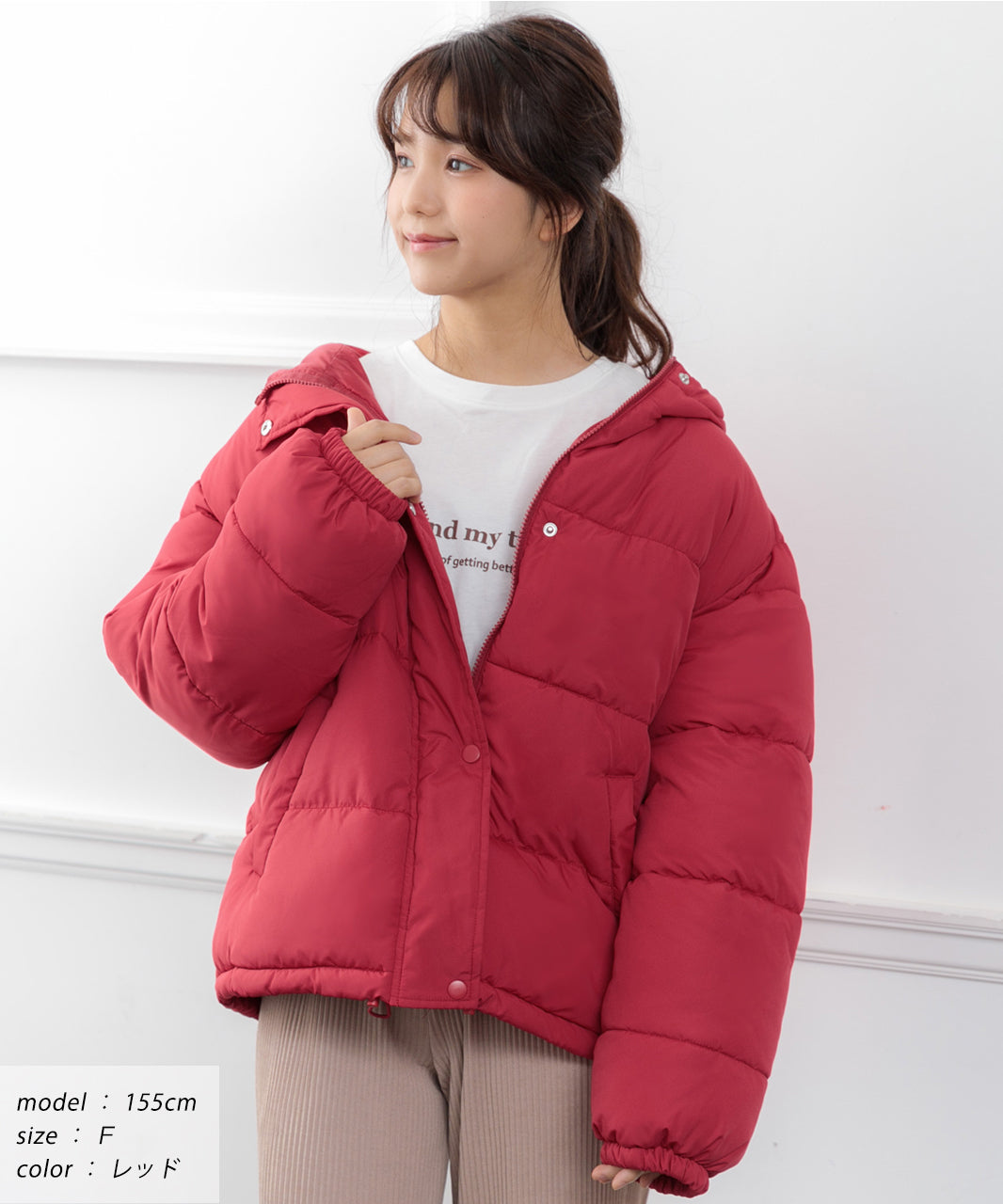 アドティエ ad thie フード付きエコダウンブルゾン