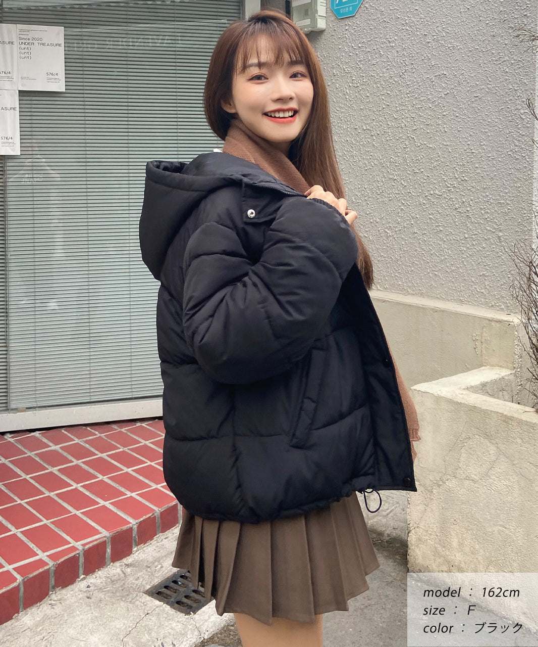 アドティエ ad thie フード付きエコダウンブルゾン