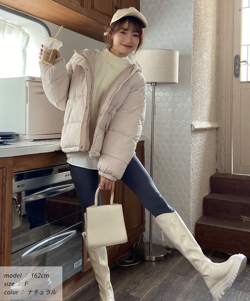 アドティエ ad thie フード付きエコダウンブルゾン