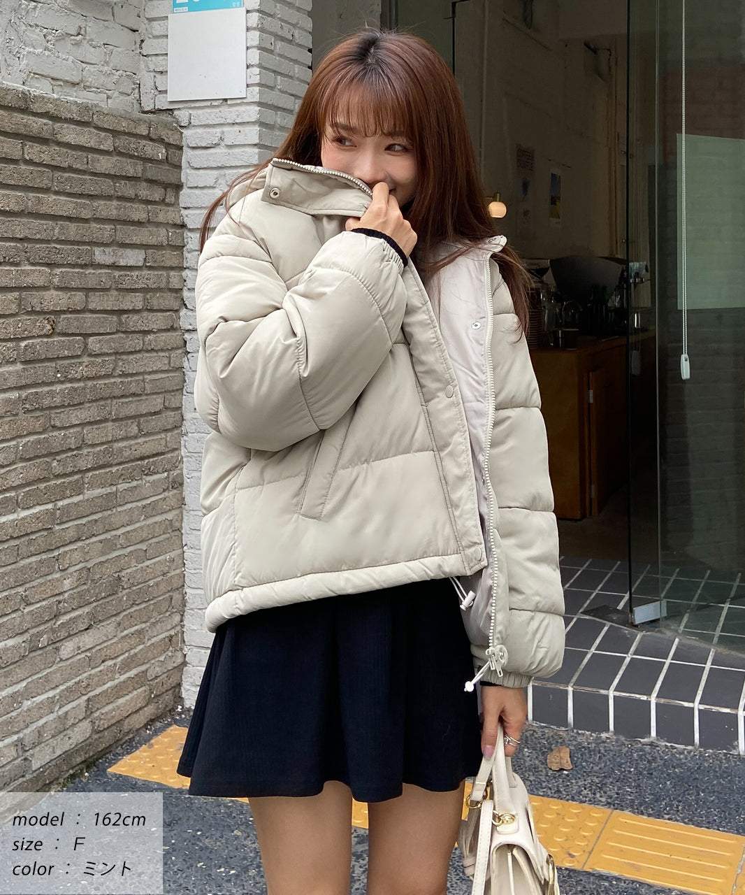 アドティエ ad thie フード付きエコダウンブルゾン