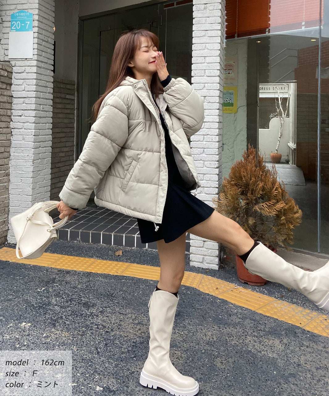 アドティエ ad thie フード付きエコダウンブルゾン