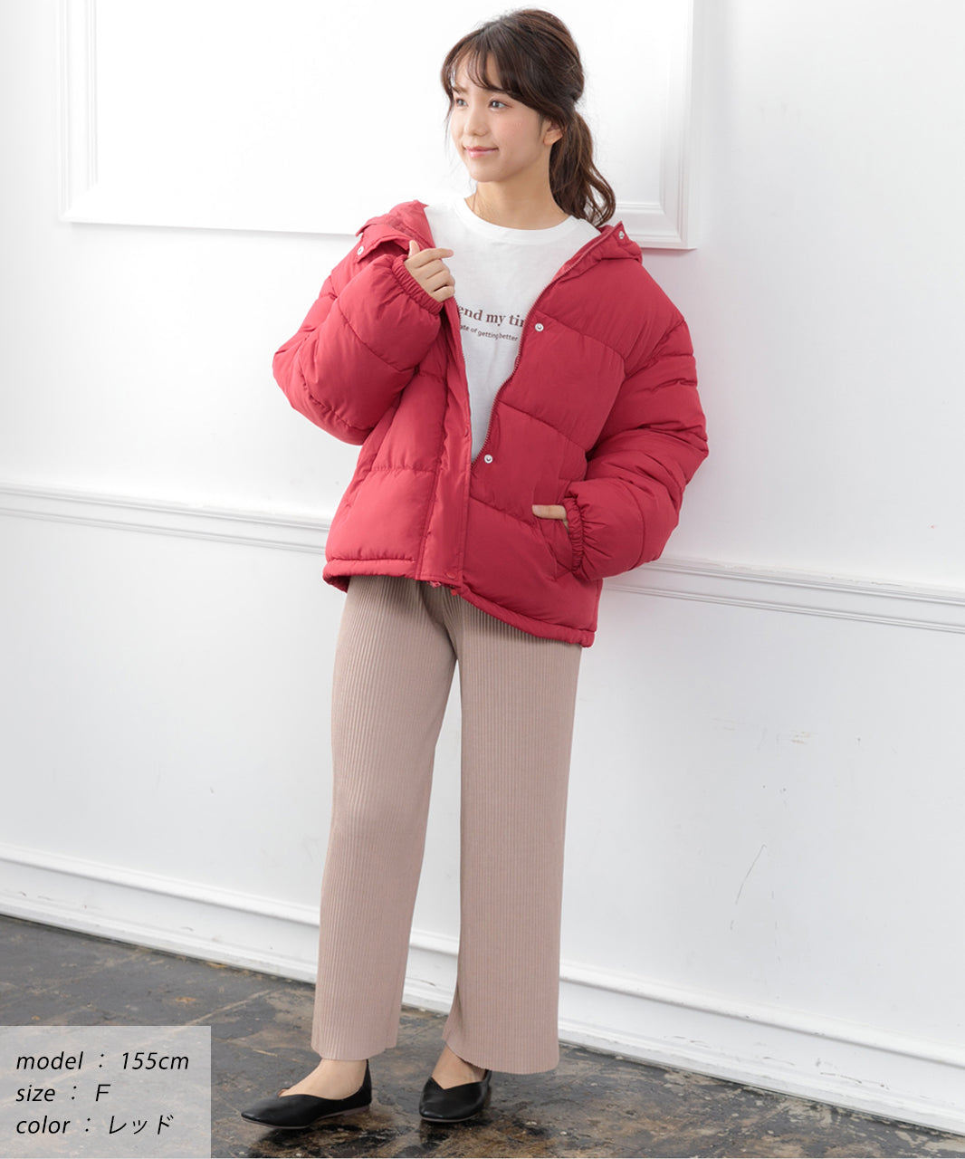 アドティエ ad thie フード付きエコダウンブルゾン