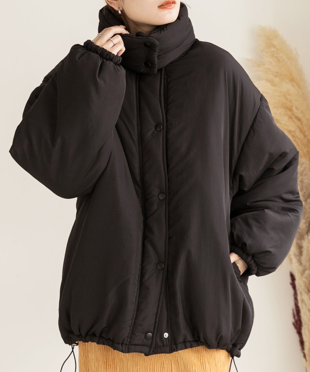 Adthie ad thie 【2023AW New Collection】 Detachable Neck Mid-Weight Blouson