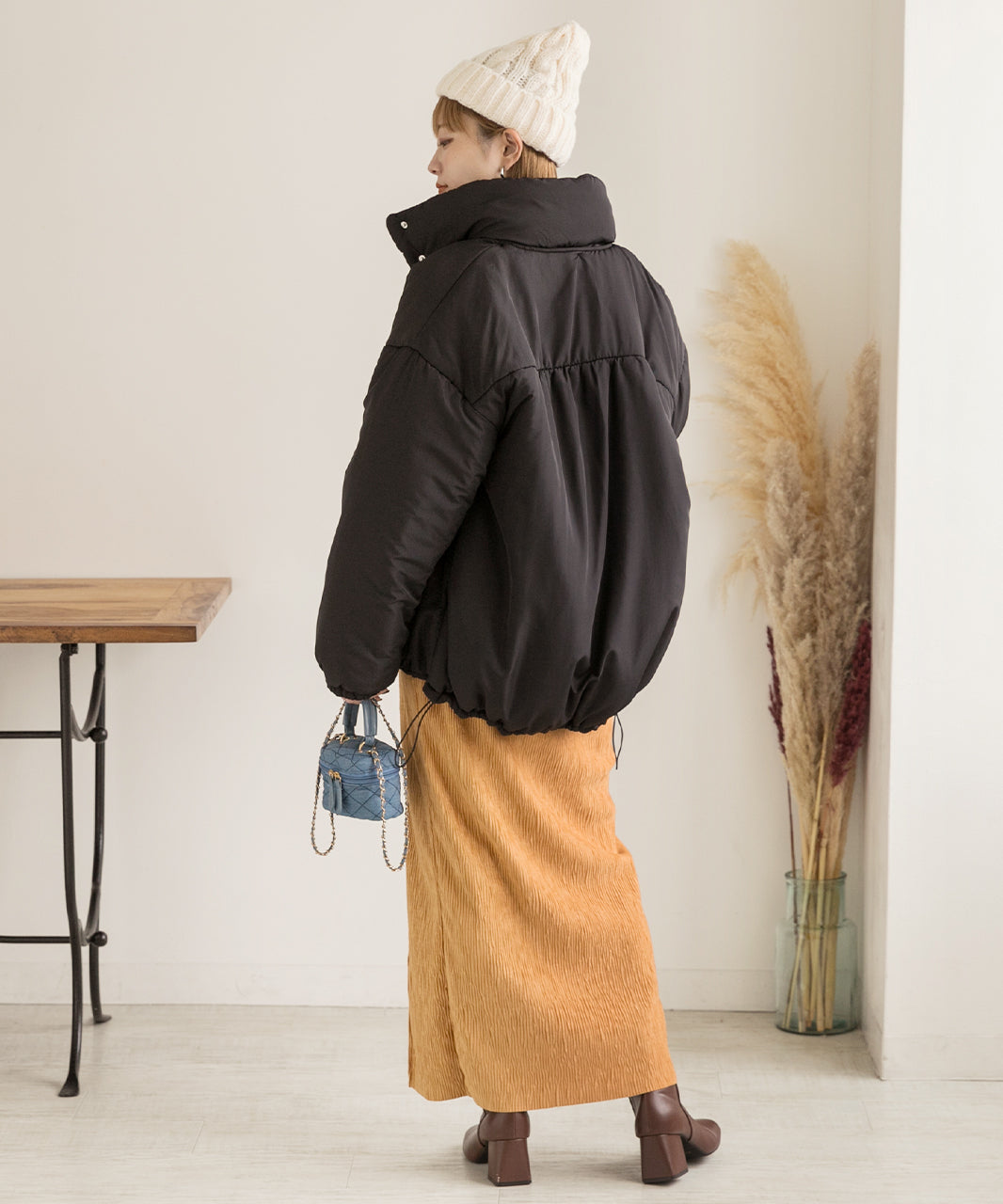 Adthie ad thie 【2023AW New Collection】 Detachable Neck Mid-Weight Blouson