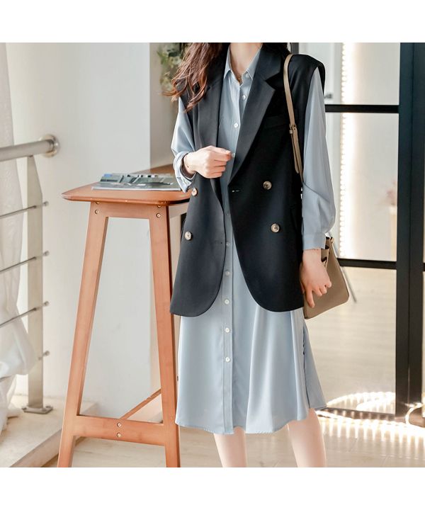 Ad Thie Big Pocket Tailored Double Vest