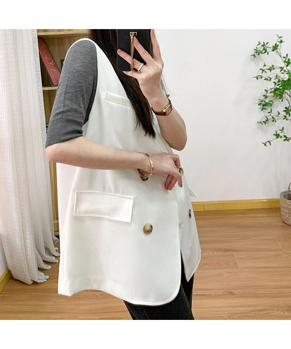 Ad Thie Big Pocket Tailored Double Vest