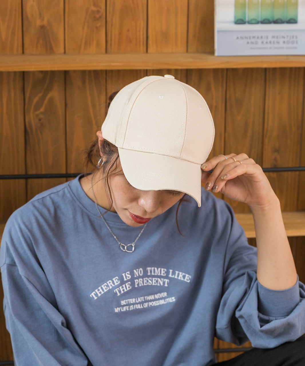 アドティエ ad thie 7colors無地シンプルコットンキャップ (アイボリー) アイボリー