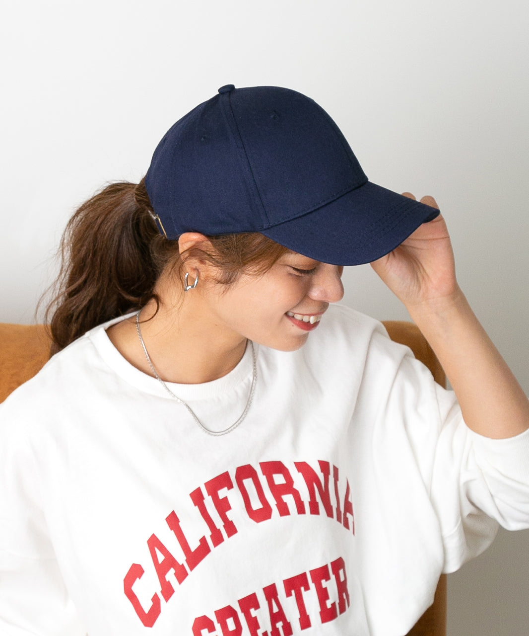 アドティエ ad thie 7colors無地シンプルコットンキャップ (ネイビー) ネイビー