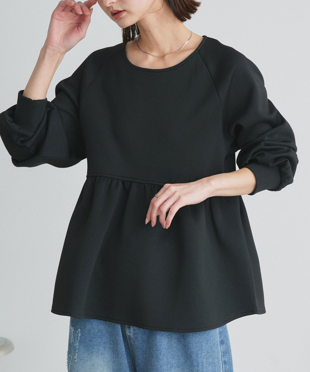 アドティエ ad thie ウエストギャザーポンチプルオーバー