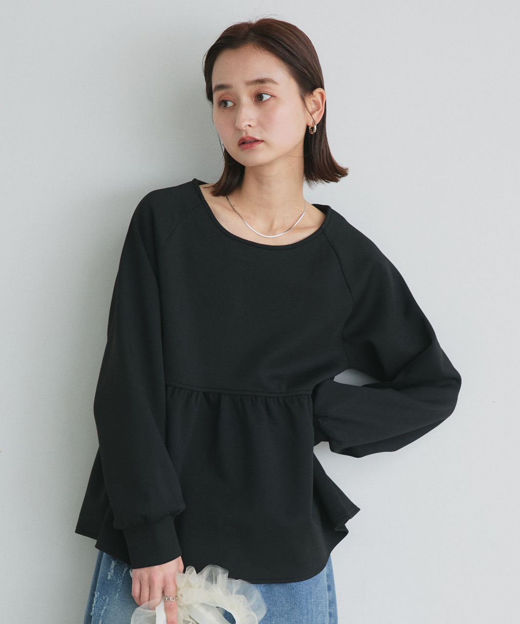 アドティエ ad thie ウエストギャザーポンチプルオーバー