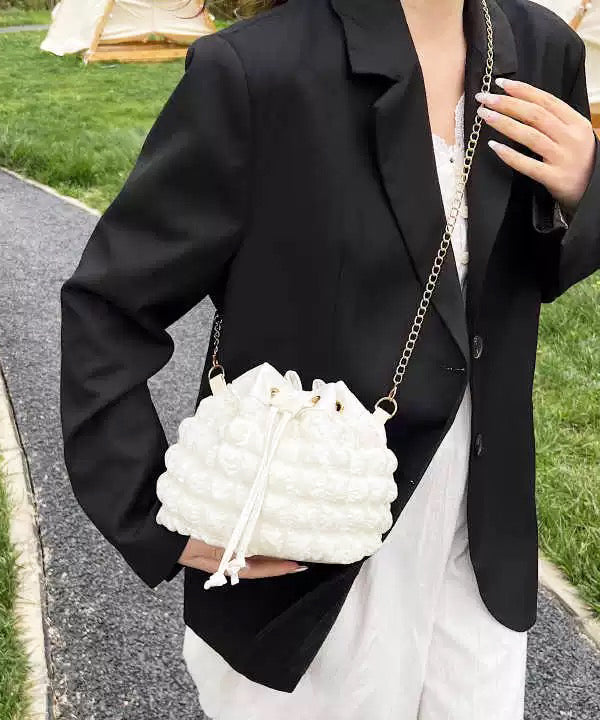 アドティエ ad thie 【2025SS新作】ポップコーンバケットチェーンバッグ (オフホワイト) オフホワイト