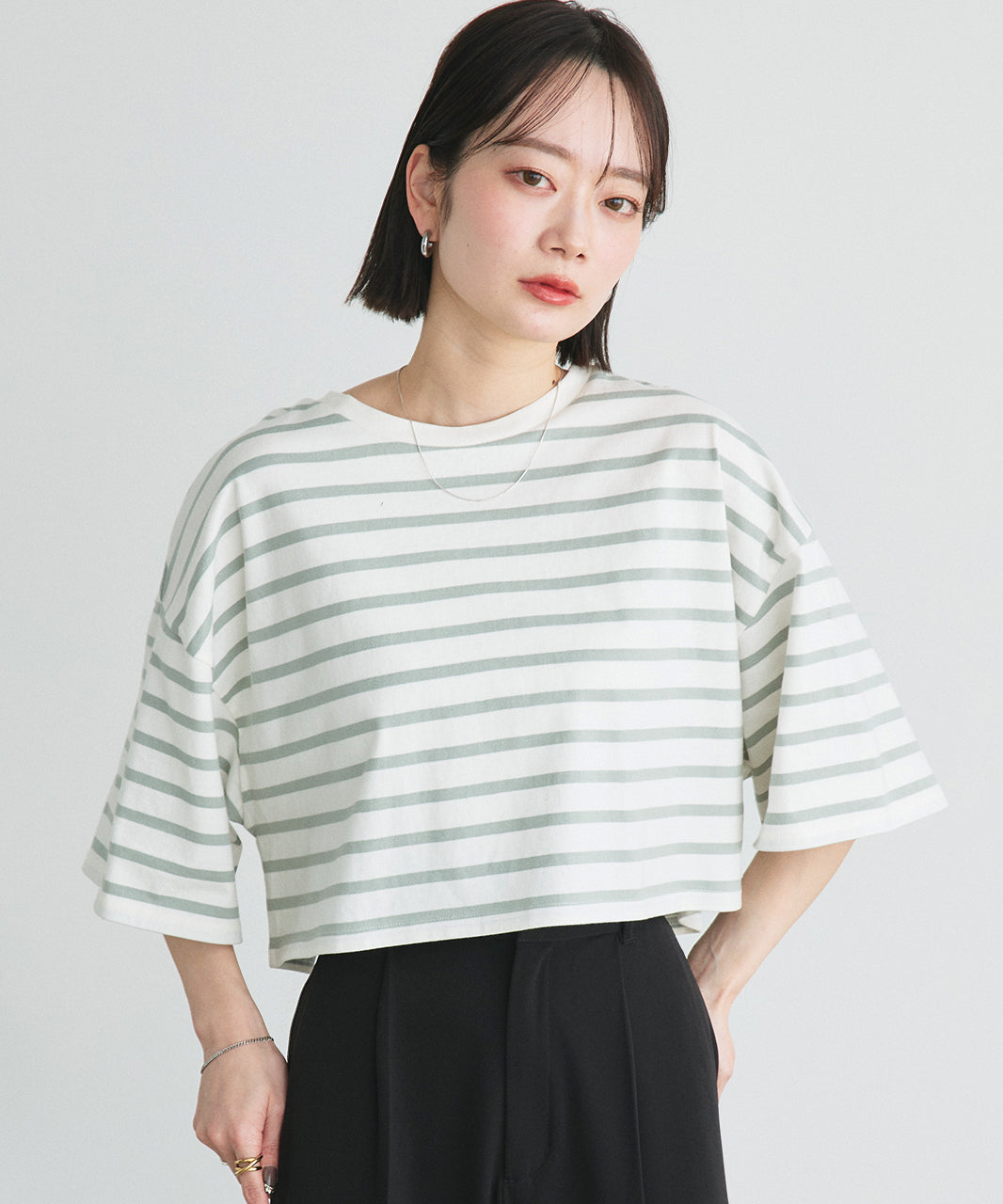 アドティエ ad thie 【2025SS新作】ベーシックショート丈Tシャツ (OTH2) OTH2