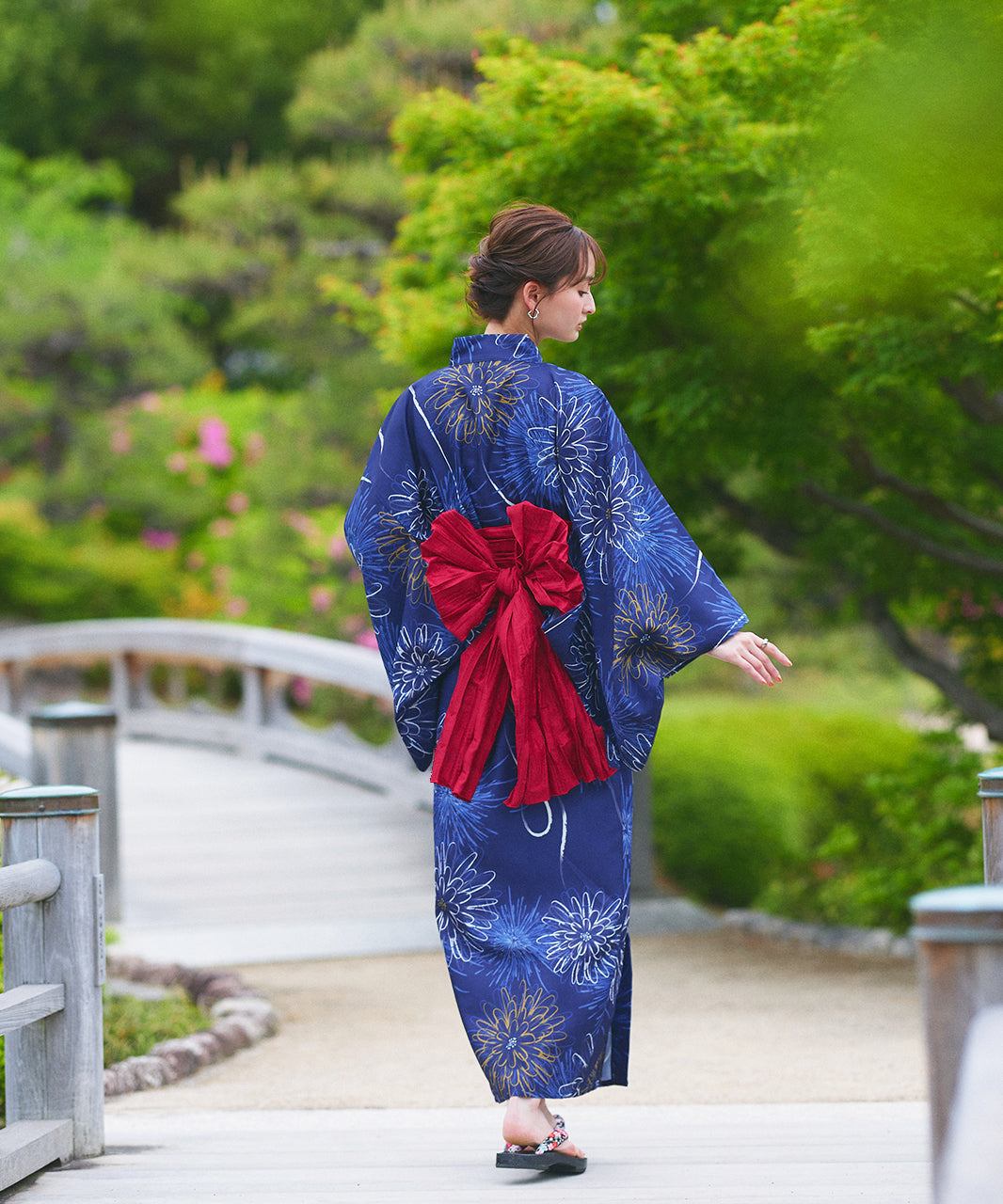 アドティエ ad thie 【2025SS新作】3点セット 花火柄セパレート2WAY浴衣セット (アイボリー) アイボリー