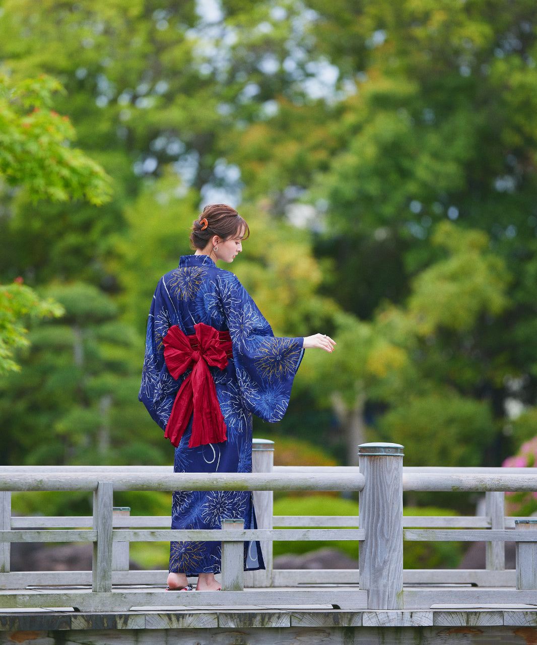 アドティエ ad thie 【2025SS新作】3点セット 花火柄セパレート2WAY浴衣セット (アイボリー) アイボリー