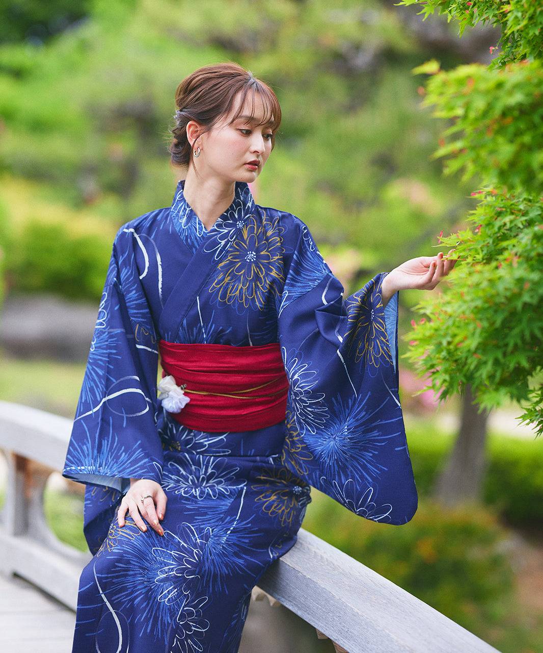 アドティエ ad thie 【2025SS新作】3点セット 花火柄セパレート2WAY浴衣セット (アイボリー) アイボリー