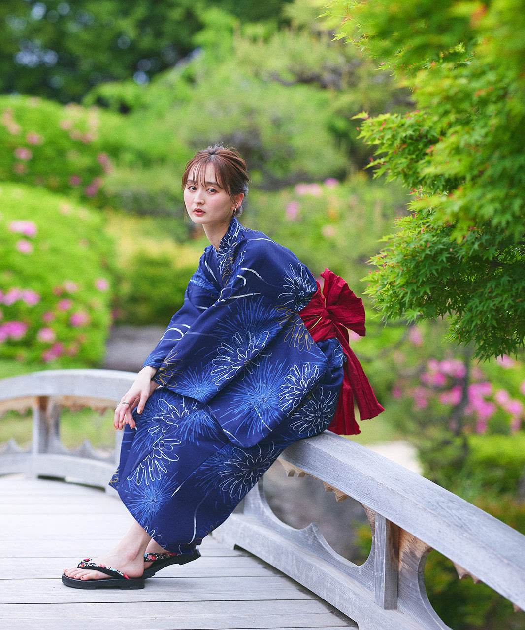 アドティエ ad thie 【2025SS新作】3点セット 花火柄セパレート2WAY浴衣セット (アイボリー) アイボリー