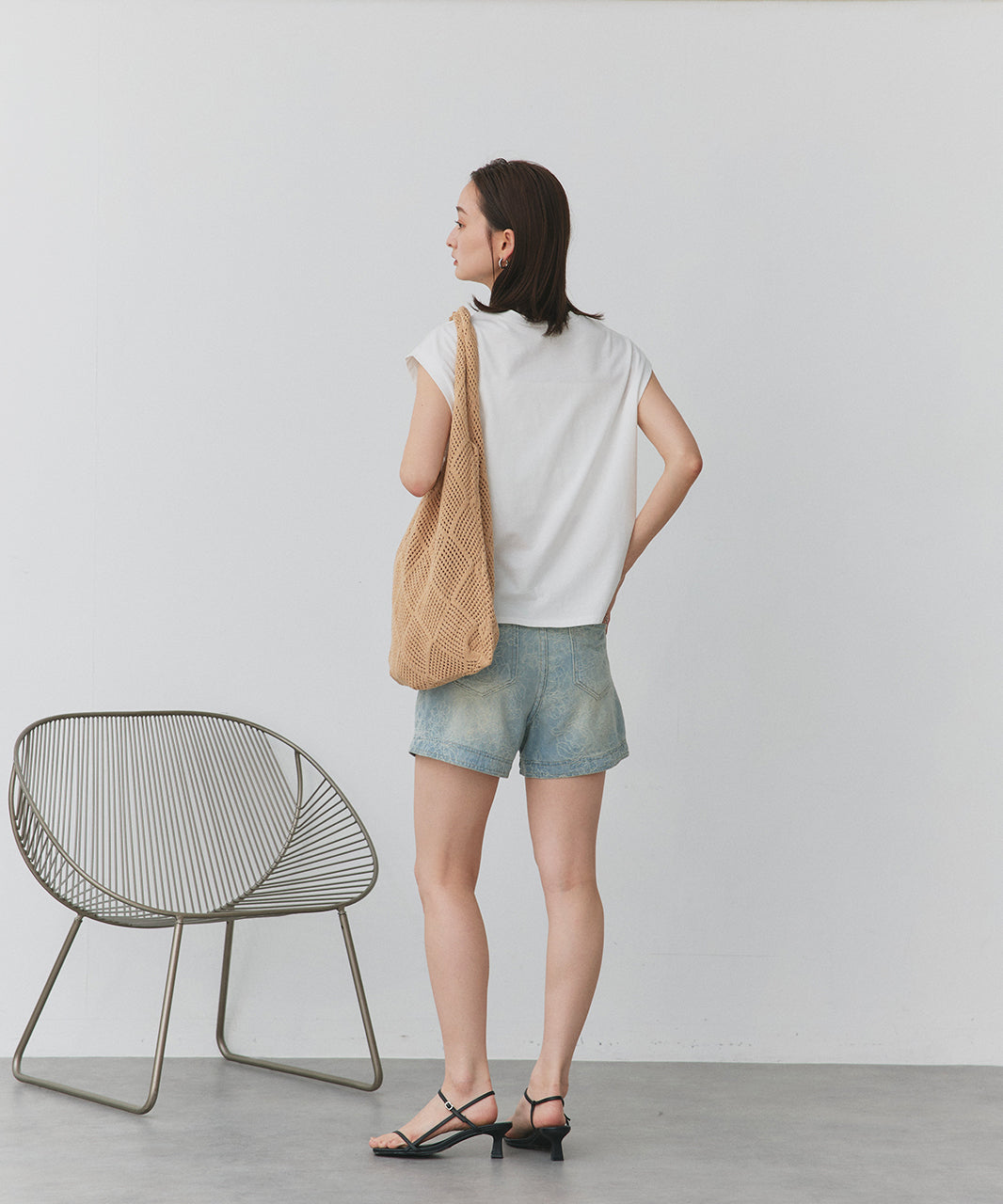 アドティエ ad thie ニットトートバッグ (レッド) レッド