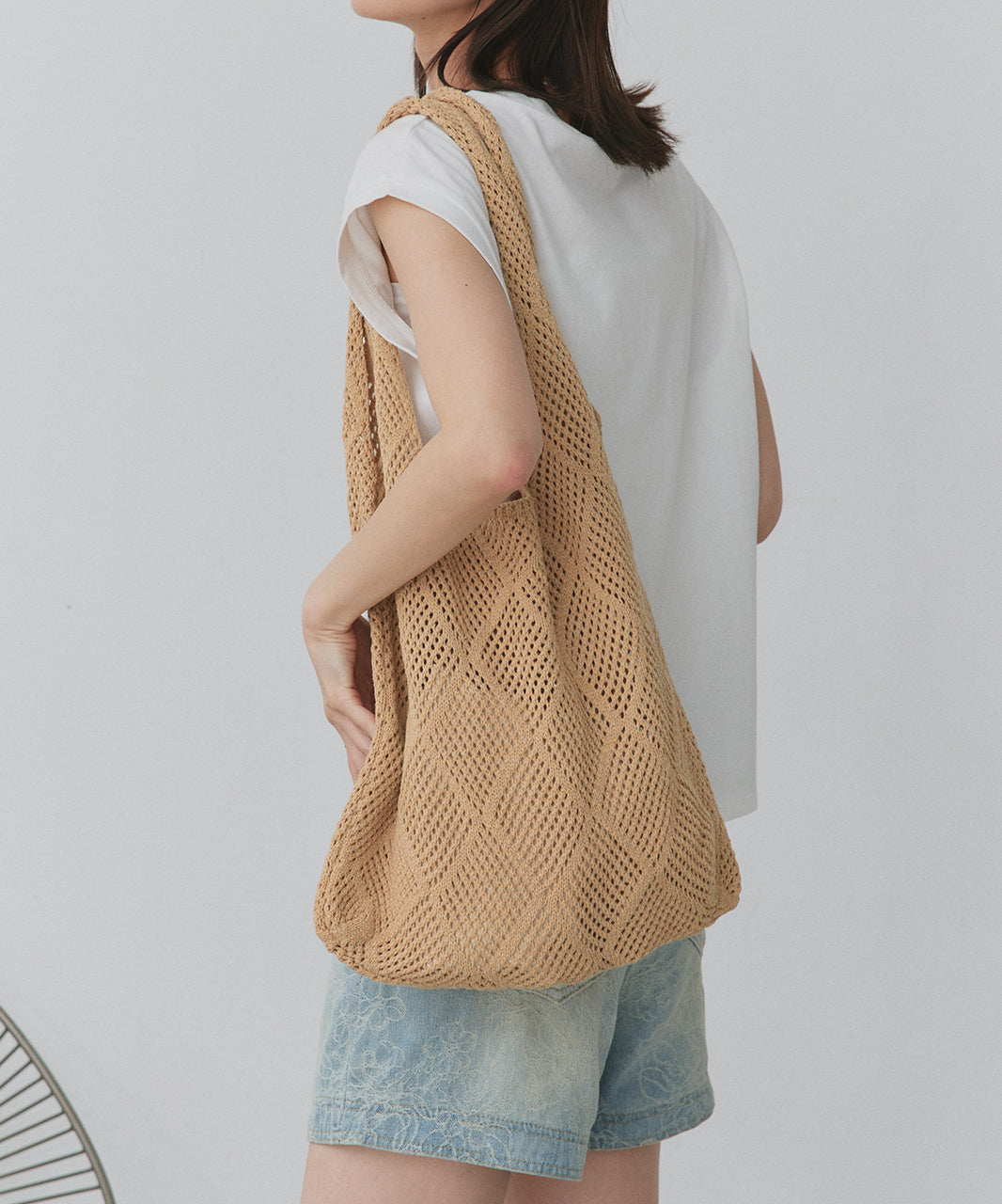 アドティエ ad thie ニットトートバッグ (レッド) レッド