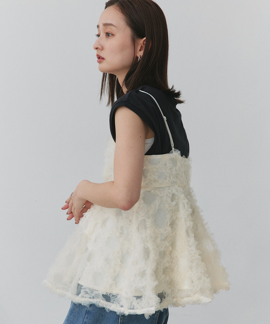 アドティエ ad thie ふわキャミ (ピンク) ピンクベージュ