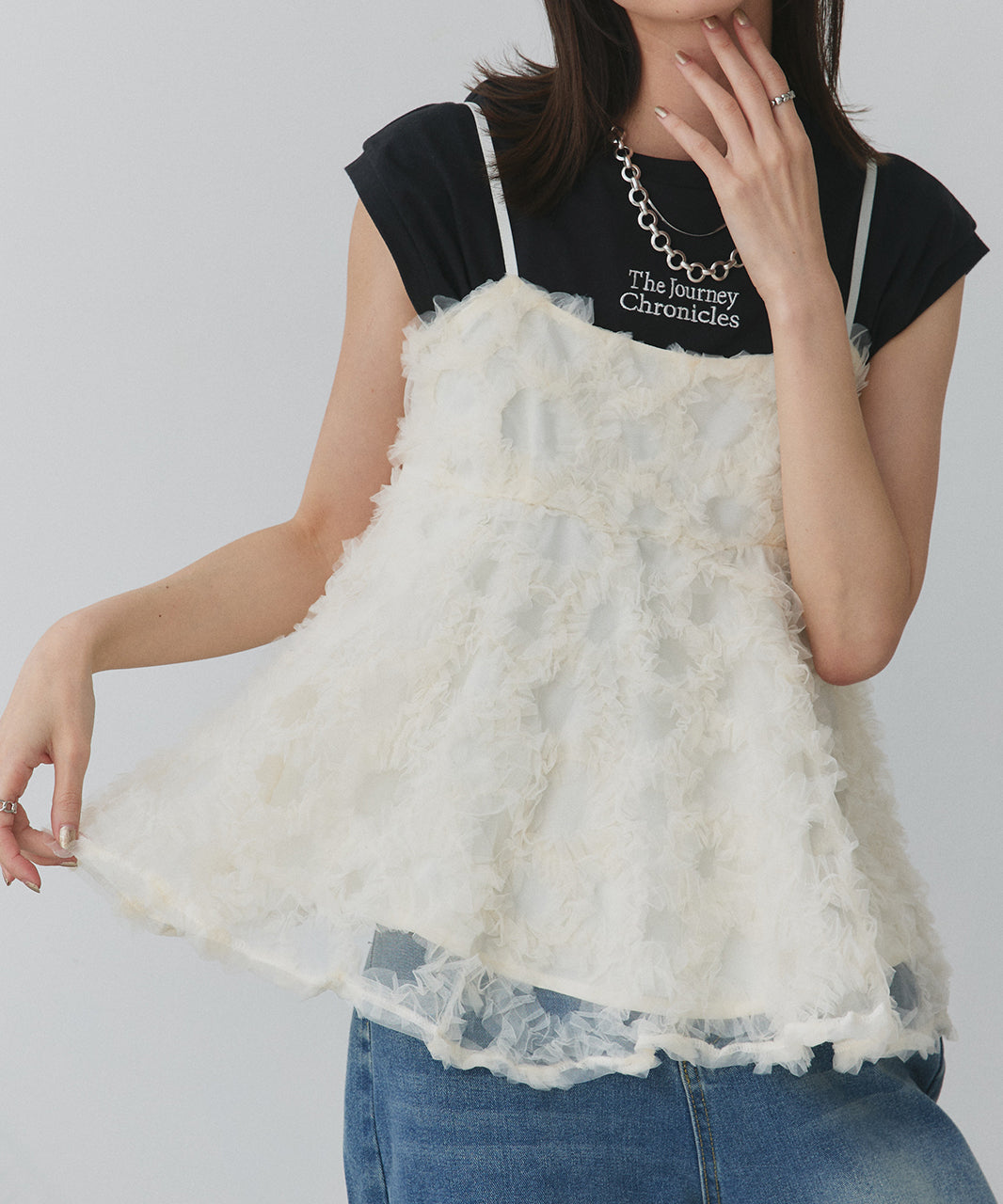 アドティエ ad thie ふわキャミ (ピンク) ピンクベージュ