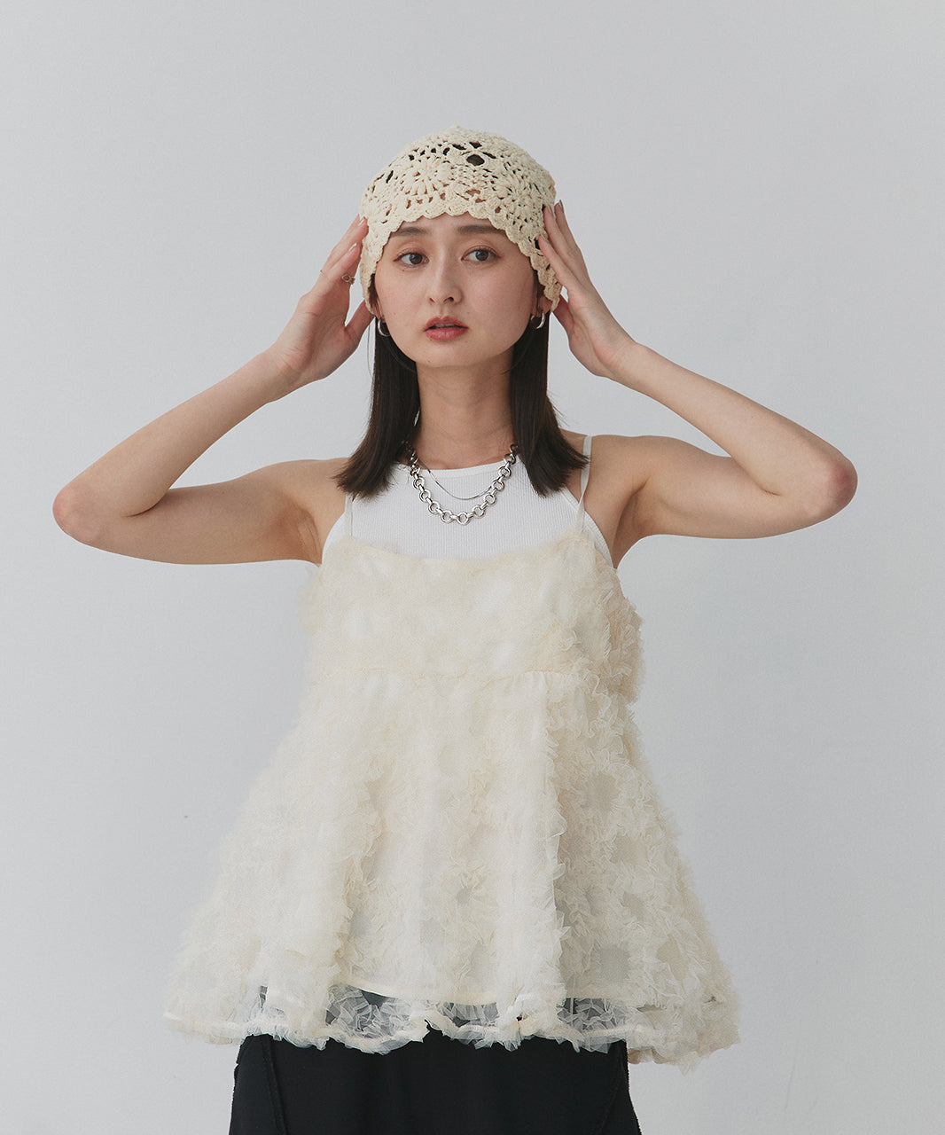 アドティエ ad thie ふわキャミ (ピンク) ピンクベージュ