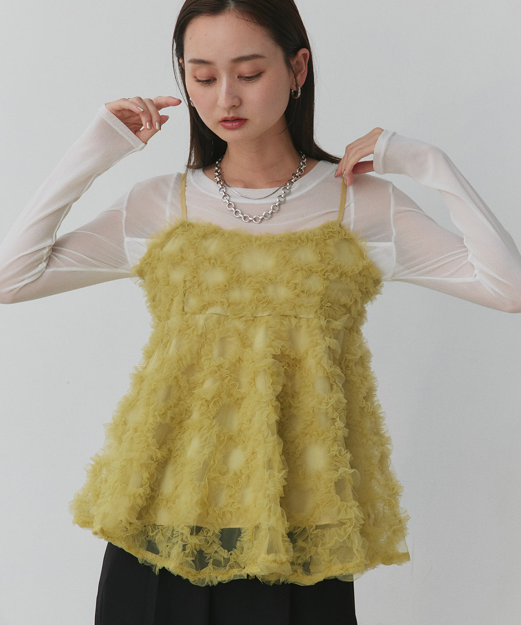 アドティエ ad thie ふわキャミ (ピンク) ピンクベージュ