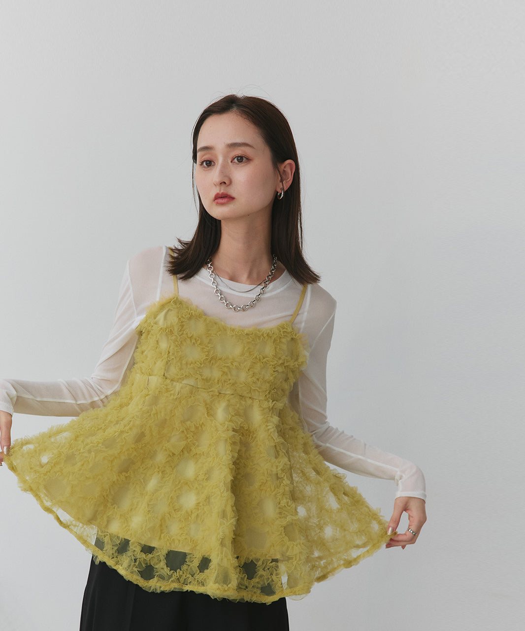 アドティエ ad thie ふわキャミ (ピンク) ピンクベージュ