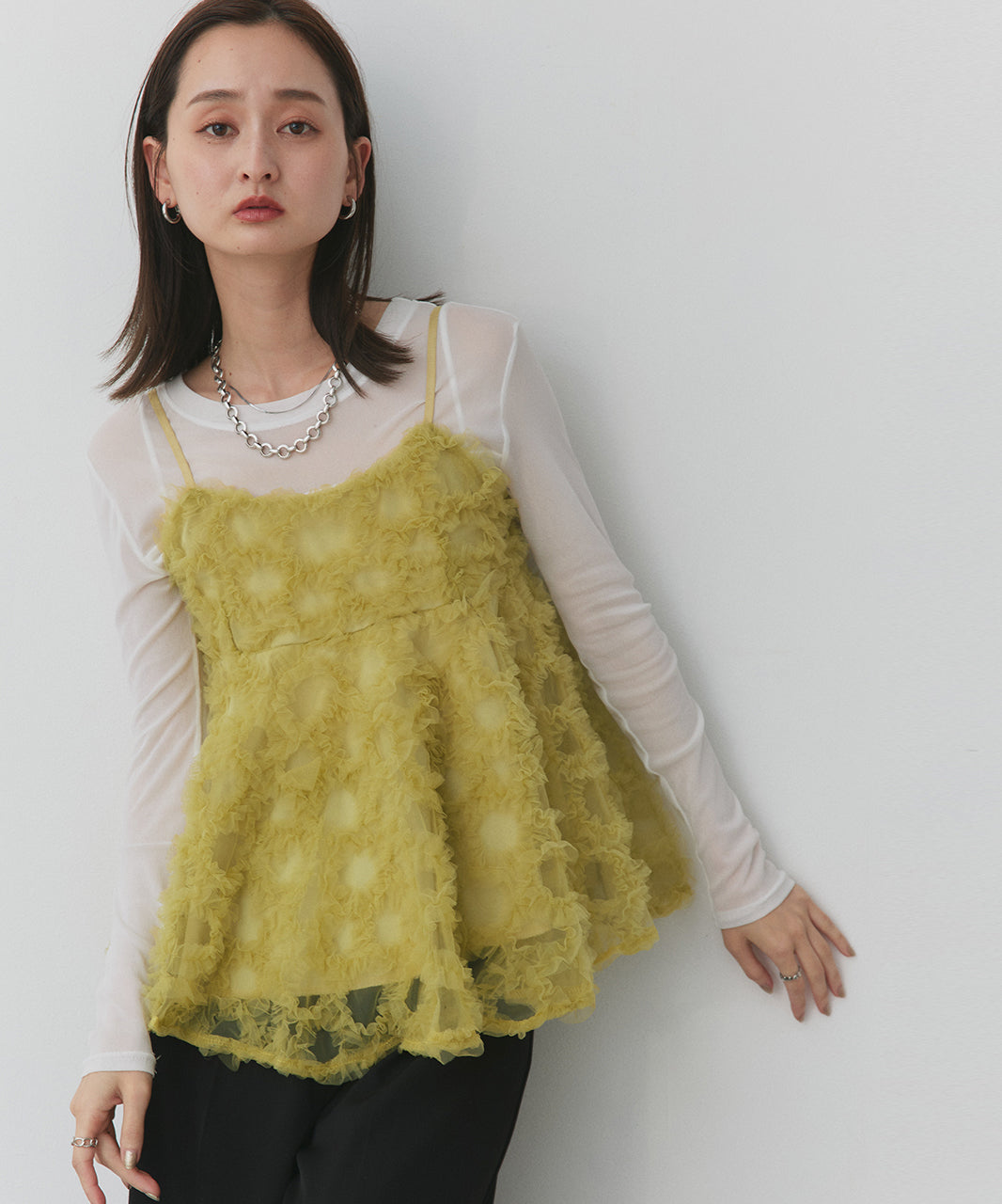 アドティエ ad thie ふわキャミ (ピンク) ピンクベージュ