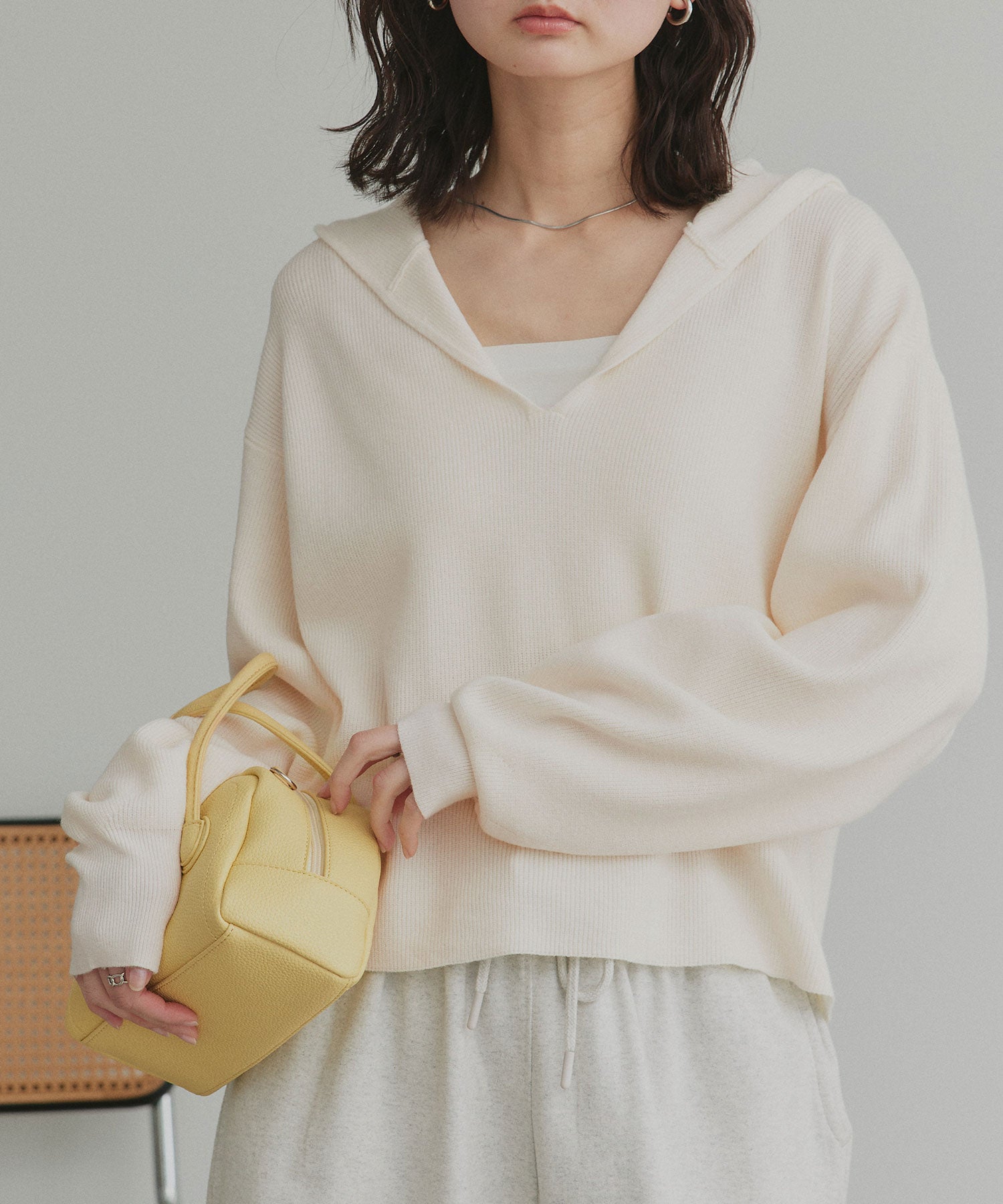 アドティエ ad thie 【2026SS新作】フーディーニットプルオーバー (ブラウン) ブラウン