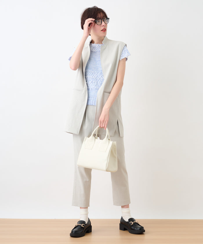 キャラ・オ・クルス CARA O CRUZ 洗えるロングジレ (イエロー) イエロー