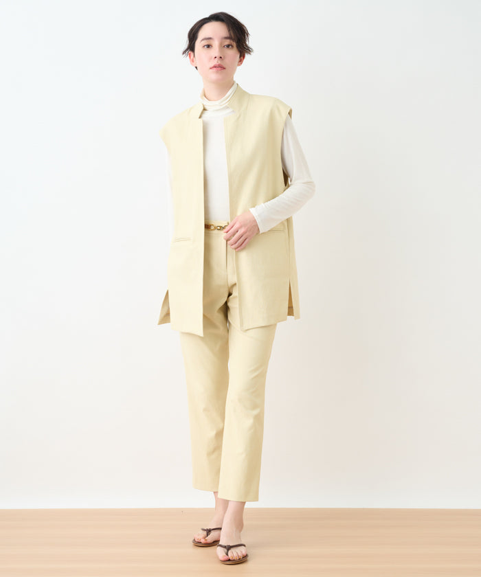 キャラ・オ・クルス CARA O CRUZ 洗えるロングジレ (イエロー) イエロー